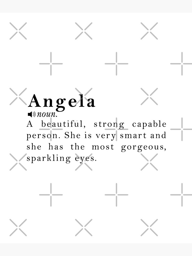 Angela Name Definition Meaning Poster By Peachyline Redbubble