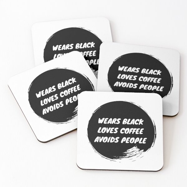 Item preview, Wears black, loves coffee, avoids people designed and sold by curiousque.