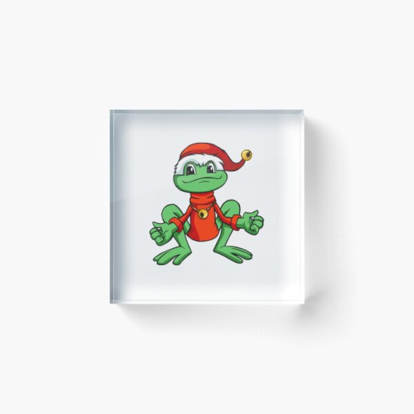 Item preview, Frog Wearing Christmas Hat designed and sold by RsK_DeSiGn.