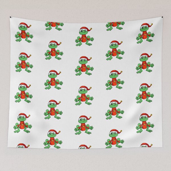 Item preview, Frog Wearing Christmas Hat designed and sold by RsK_DeSiGn.