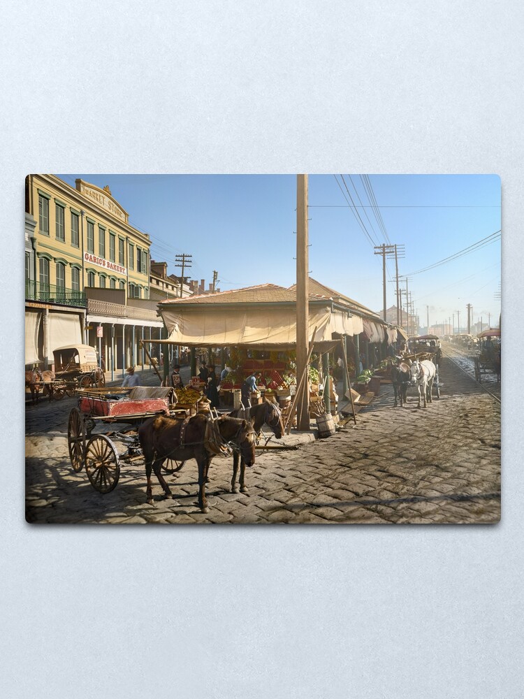 Alternate view of French Market in New Orleans, in the year 1906 Metal Print
