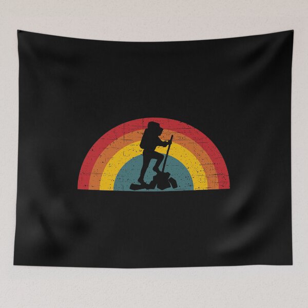 Item preview, Backpacker Hiker - Vintage Half Circle Sunset designed and sold by HeatherPore.