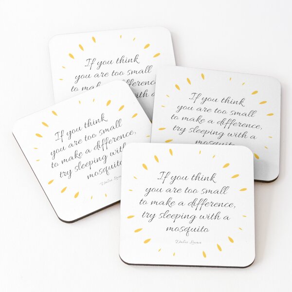 Item preview, If you think you are too small to make a difference, try sleeping with a mosquito Quote designed and sold by Arts-And-Things.