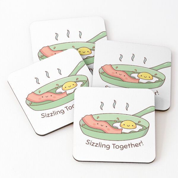 Item preview, Cute Bacon and Egg Sizzling Together on Frying Pan designed and sold by rustydoodle.