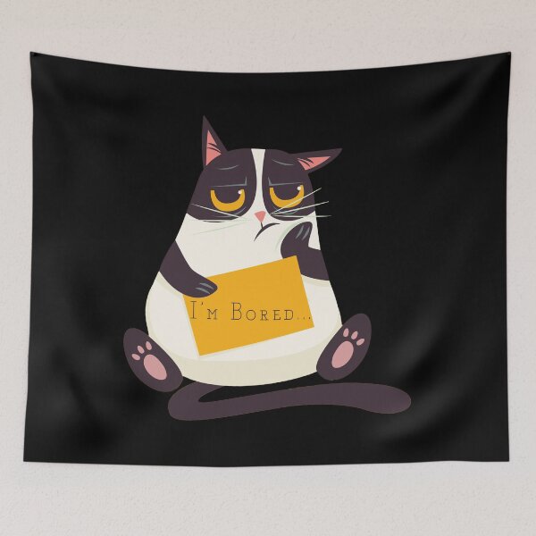 Item preview, I'm Bored Cat designed and sold by . JustBeUnique ..
