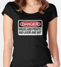 Ninjas and Pirates and Lasers, Oh My! Women's Fitted Scoop T-Shirt