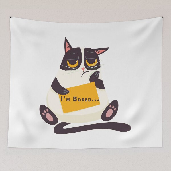 Item preview,  I'm Bored Cat designed and sold by . JustBeUnique ..