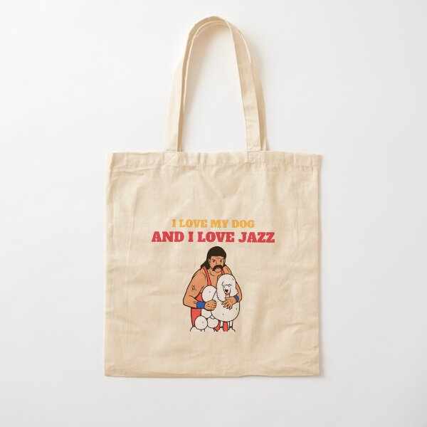 I love my dog and I love jazz Cotton Tote Bag