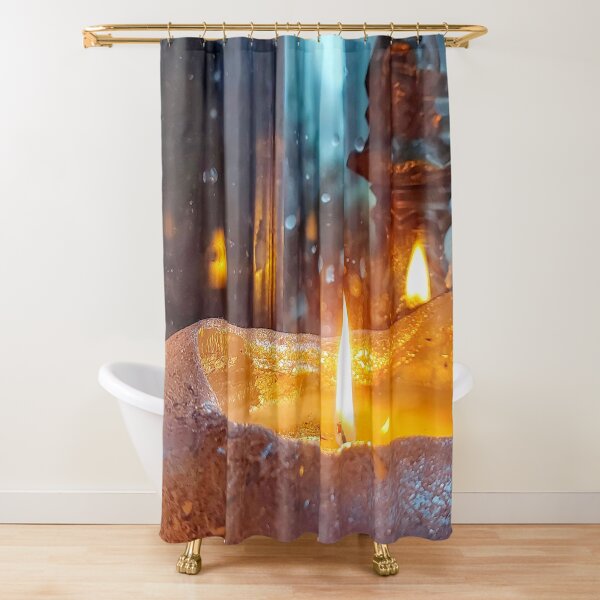 Stilllive With Large Candle Shower Curtain