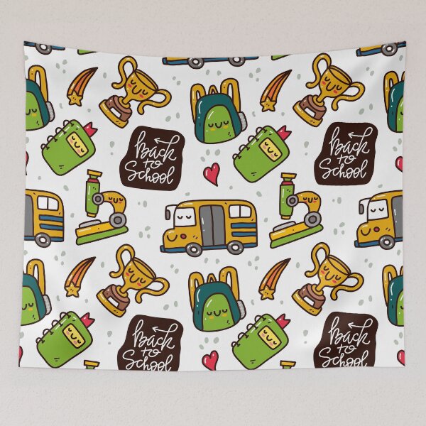 Item preview, Kawaii Design #024 - Cute Doodle Style Back to School Pattern designed and sold by isko1977.
