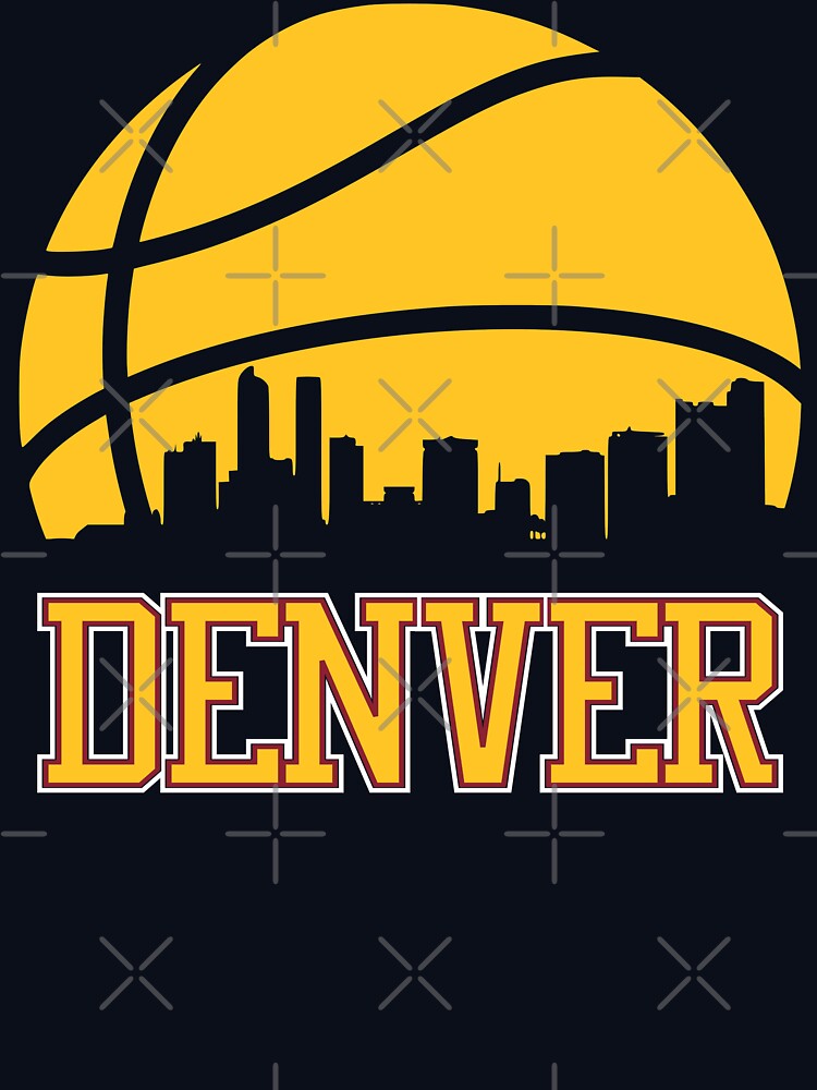 Retro Nuggets Basketball Denver City Skyline Pullover Hoodie for Sale by pixeljamz Redbubble