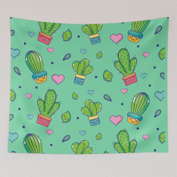 Item preview, Kawaii Cute Happy Cactus designed and sold by Walk-It-Off.