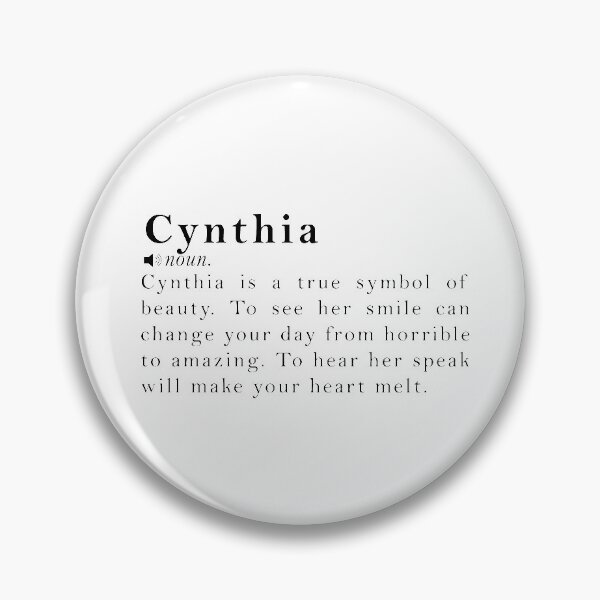 Item preview, Cynthia Name Definition Meaning designed and sold by peachyline.