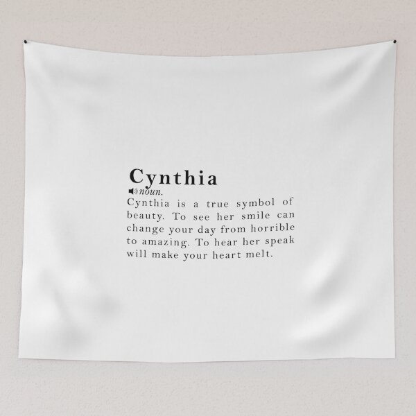 Item preview, Cynthia Name Definition Meaning designed and sold by peachyline.