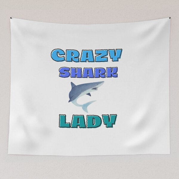 Item preview, Crazy Shark Lady designed and sold by LucianaArts.
