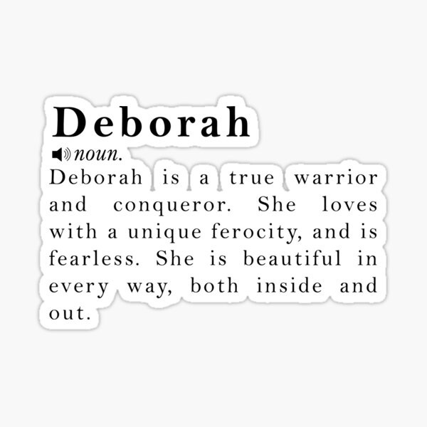 deborah-name-definition-meaning-sticker-for-sale-by-peachyline