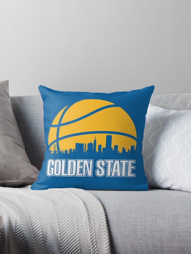 Retro Warriors Basketball Golden State SF City Skyline Pillow for Sale by pixeljamz Redbubble