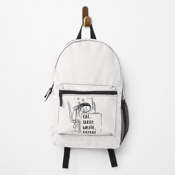 Item preview, Hilarious Eat, Sleep, Write, Repeat, Design with stick figure writer (woman) falling asleep at desk. Gift for Writer. designed and sold by novelteemerch.