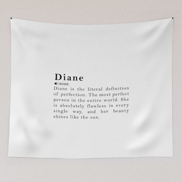 Item preview, Diane Name Definition Meaning designed and sold by peachyline.