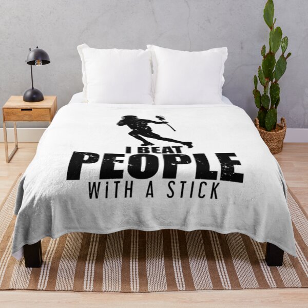 Item preview, I Beat People With a Stick Lacrosse LAX Player designed and sold by paytex231.