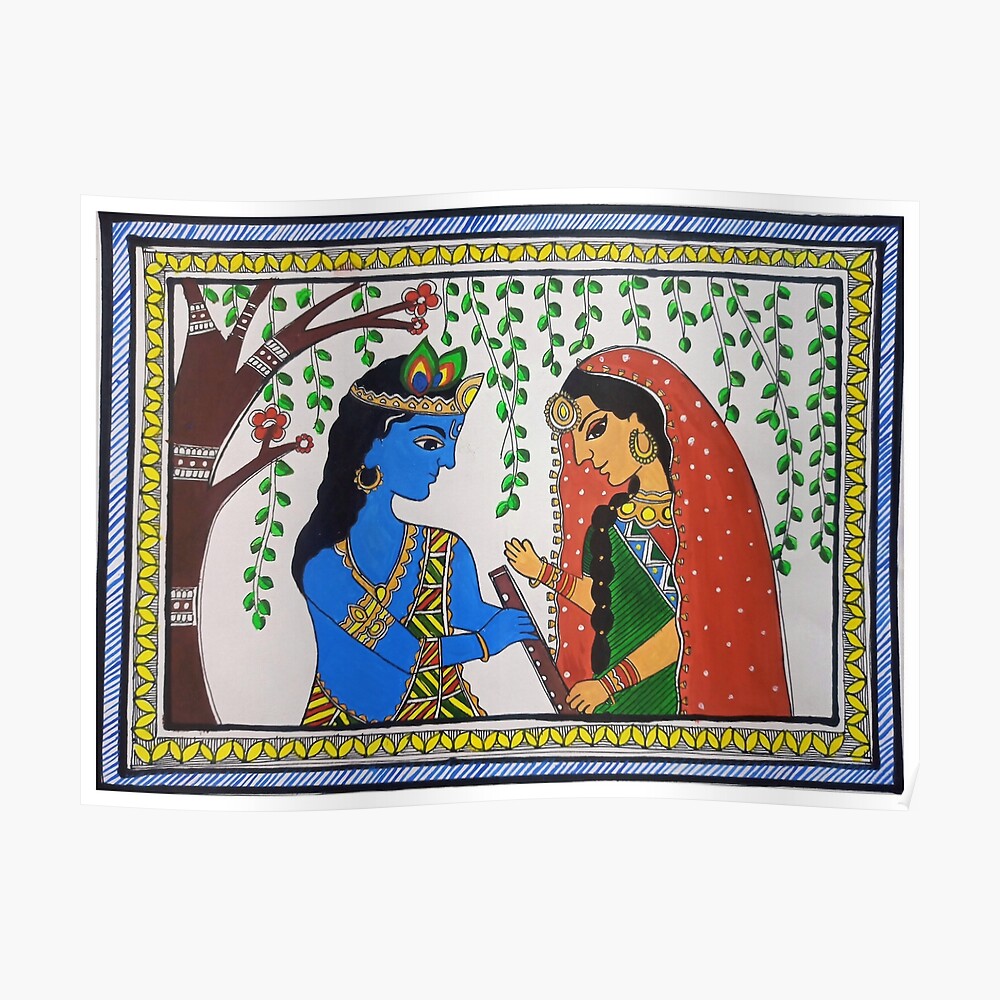 madhubani painting bansuri