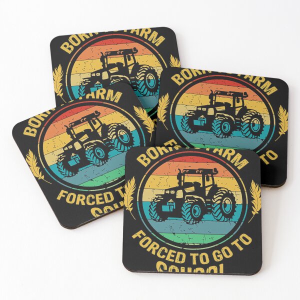 Item preview, Retro Vintage Born To Farm Forced To Go To School Farmer designed and sold by paytex231.