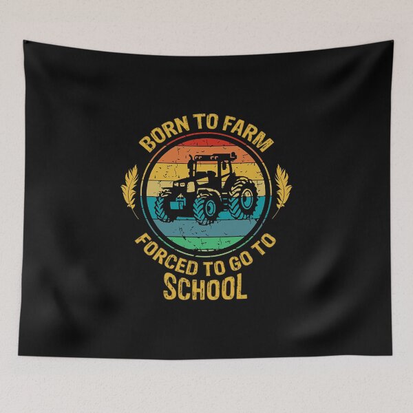 Item preview, Retro Vintage Born To Farm Forced To Go To School Farmer designed and sold by paytex231.