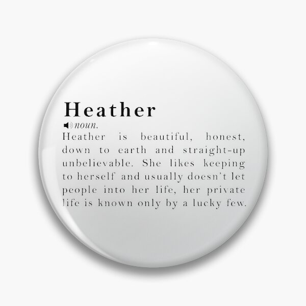 Item preview, Heather Name Definition Meaning designed and sold by peachyline.