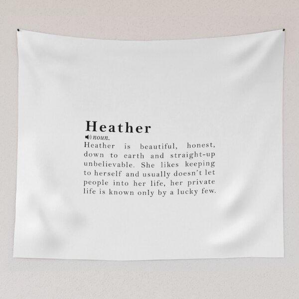 Item preview, Heather Name Definition Meaning designed and sold by peachyline.