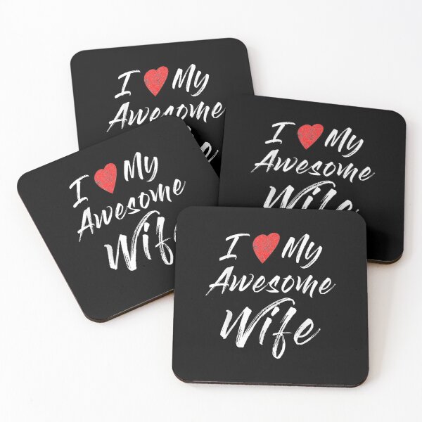 Item preview, Marriage Shirt I Love My Awesome Wife Heart Men Women Funny designed and sold by Laren-Fashion.
