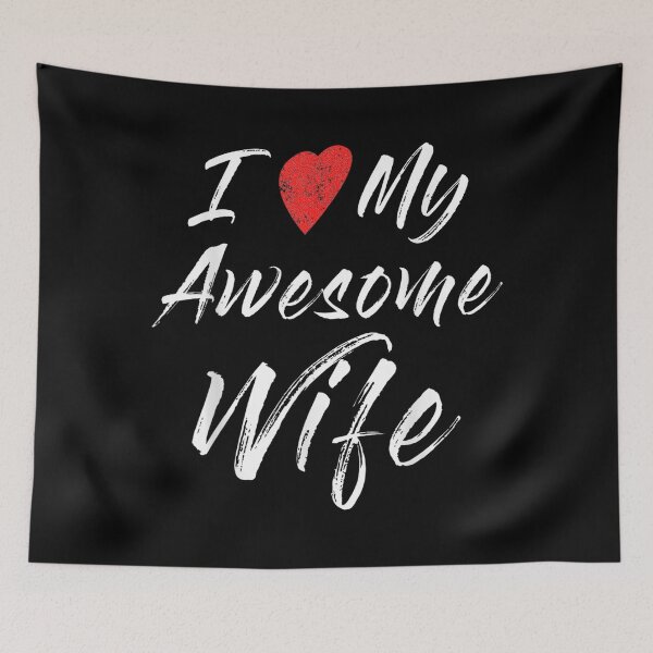 Item preview, Marriage Shirt I Love My Awesome Wife Heart Men Women Funny designed and sold by Laren-Fashion.