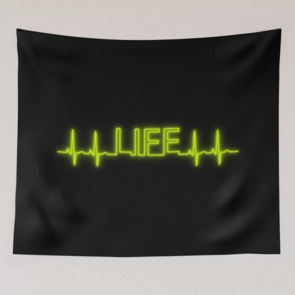 Item preview, Glowing EKG Life Design Lime designed and sold by Paula Helit.