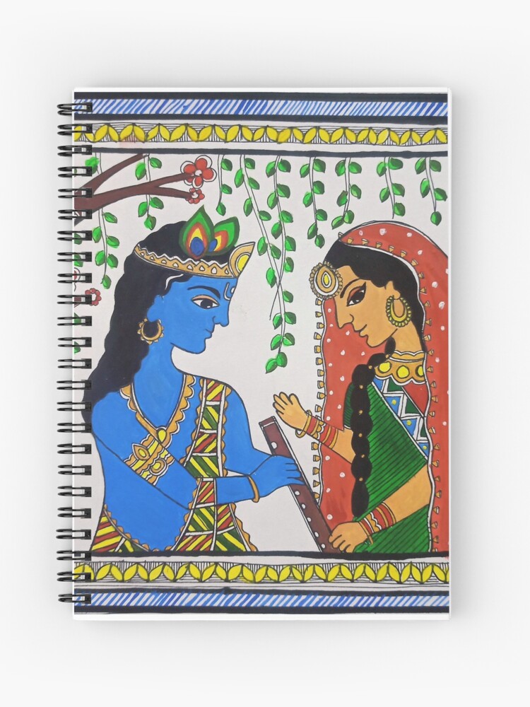 madhubani art of radha krishna