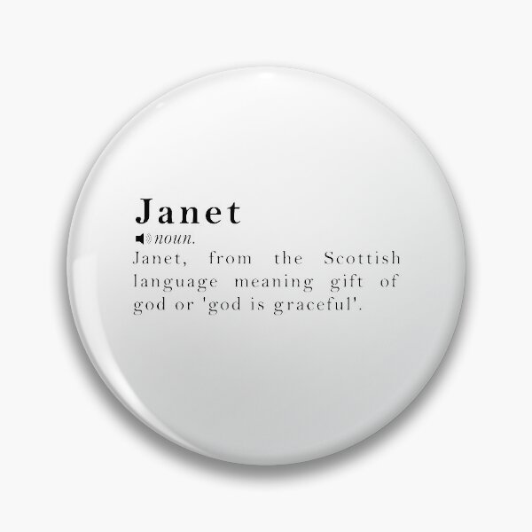 Item preview, Janet Name Definition Meaning designed and sold by peachyline.