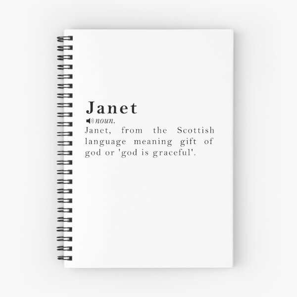 Item preview, Janet Name Definition Meaning designed and sold by peachyline.