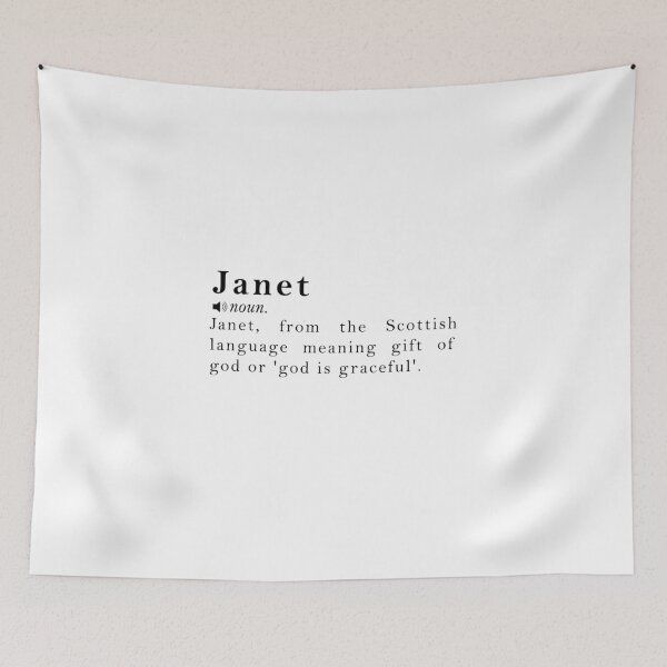 Item preview, Janet Name Definition Meaning designed and sold by peachyline.