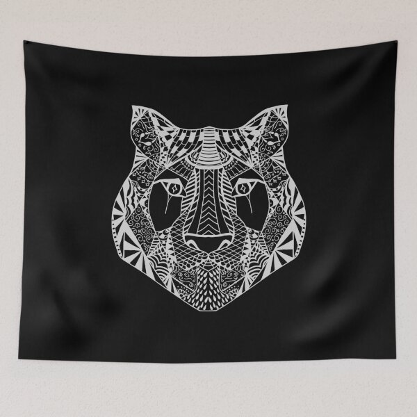 Item preview, Wild Fierce Tiger Silhouette Minimalist designed and sold by Hartsygarden.