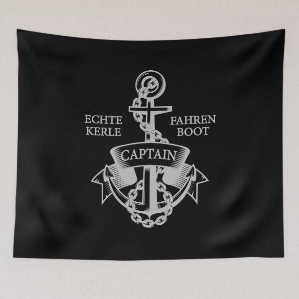 Item preview, Real guys drive boat anchor captain motif silhouette design designed and sold by InesK-Design.