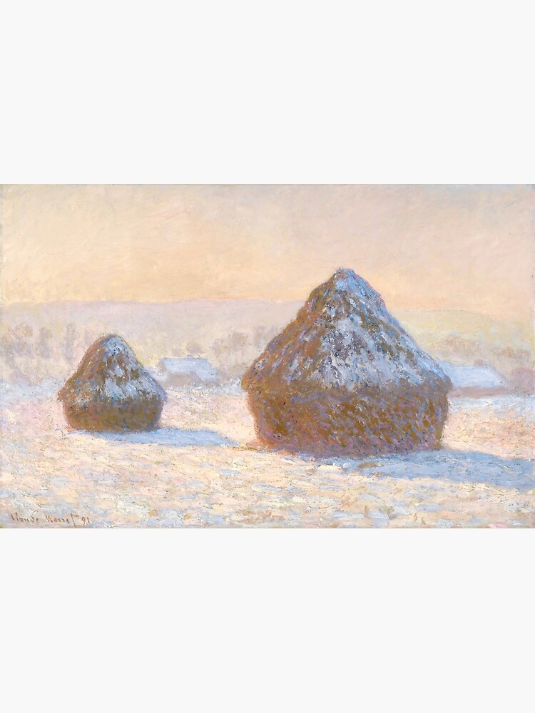 Claude Monet - Wheatstacks, Snow Effect, Morning (Meules, Effet de