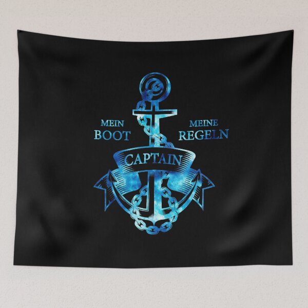 Item preview, My boat my rules anchor captain motif silhouette design designed and sold by InesK-Design.