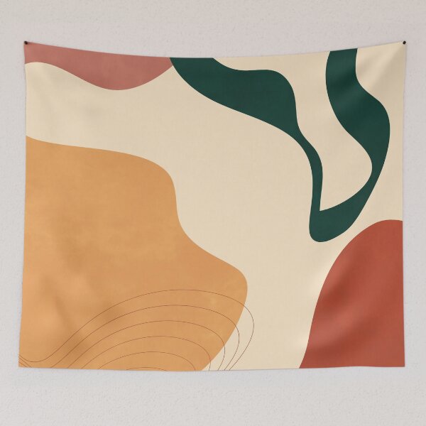 Item preview, Abstract Neutral Shapes, Line Work, Boho, Scandi Art designed and sold by technicolorable_art.