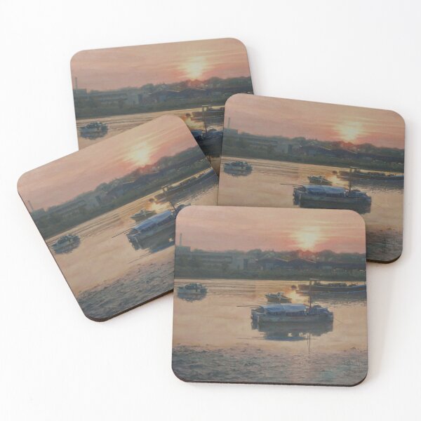 Item preview, Hampshire Sunset with boats designed and sold by martyee.