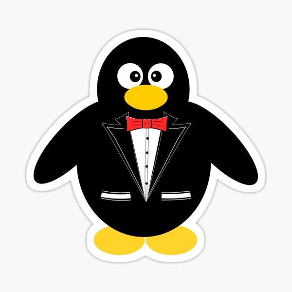 Papa Tux in a Tuxedo Sticker