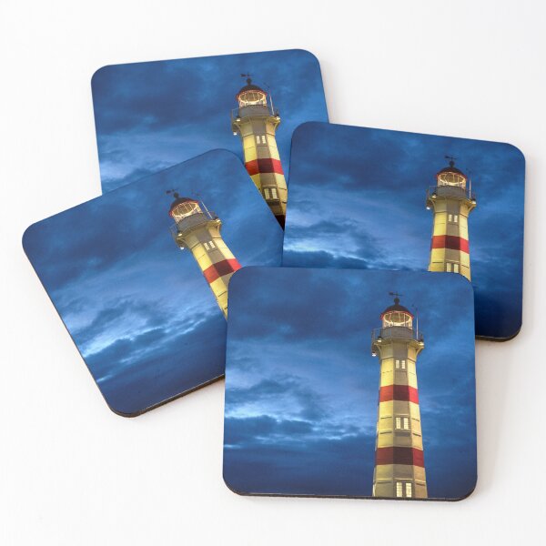 Item preview, Colorfull lighthouse at night in Malmö Sweden designed and sold by connyM-Sweden.