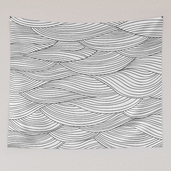 Item preview, Black Abstract Minimal Wave Lines designed and sold by Walk-It-Off.