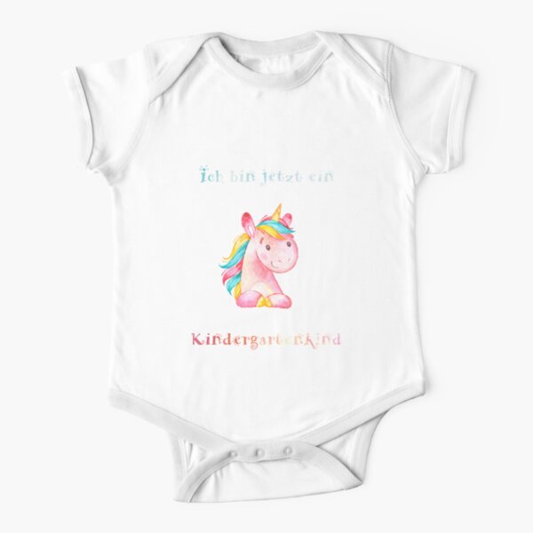 Children unicorn kindergarten kindergarten child daycare animal motif design Short Sleeve Baby One-Piece