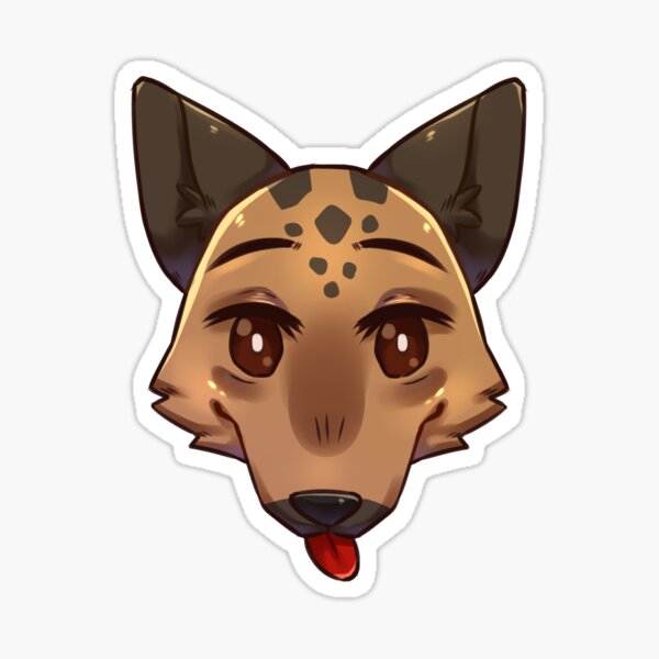 Hyena Kawaii Animal Lovely Cute Cartoon Chibi Style Holding Pencil ·  Creative Fabrica