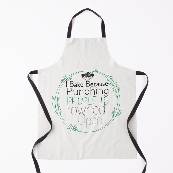 Item preview, I Bake Because Punching People Is Frowned Upon -Funny - COOKIES - Baking designed and sold by Hannah Pillic.