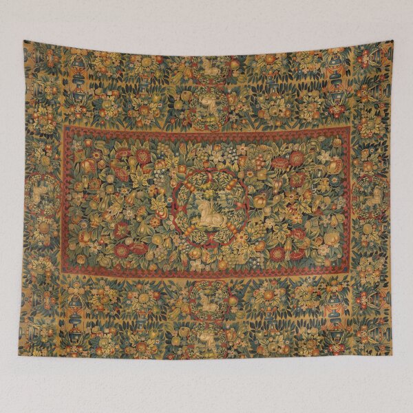 Item preview, Medieval Unicorn Floral Tapestry designed and sold by Epitome Girl.