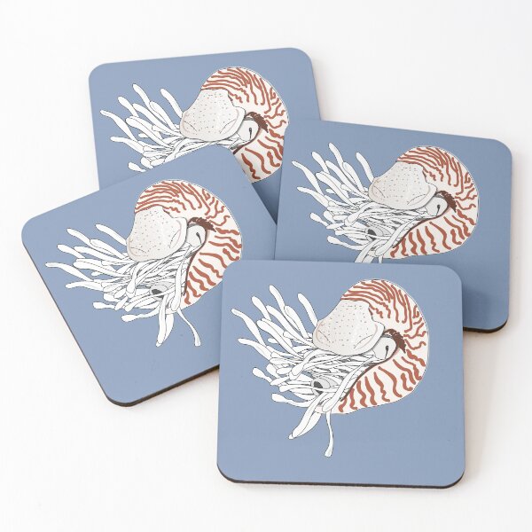 Item preview, Nautilus nautilus mollusk with tentacles and shell designed and sold by NatureNature.